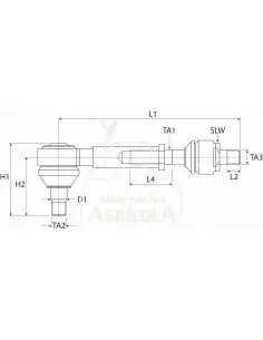 RÓTULA DE DIRECCIÓN + RÓTULA AXIAL DERECHA