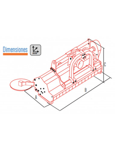 Trituradora desplazable con disco lateral hidráulico 1250