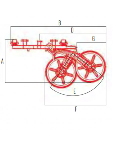 Brazo desbrozador de disco con desplazamiento lateral hidráulico 620mm