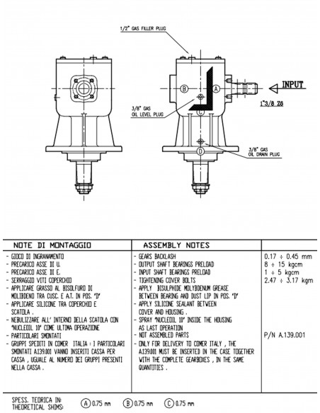 GRUPO COMER 060CV 540rpm RELACIÓN [1:1.93] LF-140J