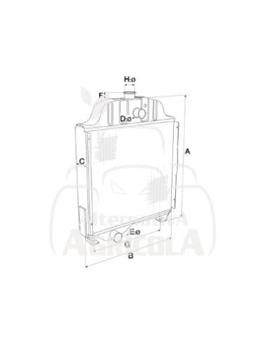 Radiador John Deere series 6000, 6010, 7000 y 7005