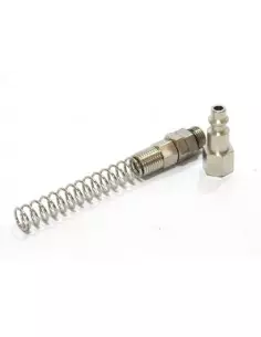 Enchufe rápido aire macho con racord giratorio c/muelle tubo 6 x 8 mm
