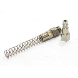 Enchufe rápido aire macho con racord giratorio c/muelle tubo 6 x 8 mm