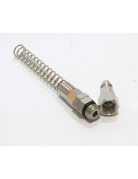 Enchufe rápido aire macho con racord giratorio c/muelle tubo 6 x 8 mm