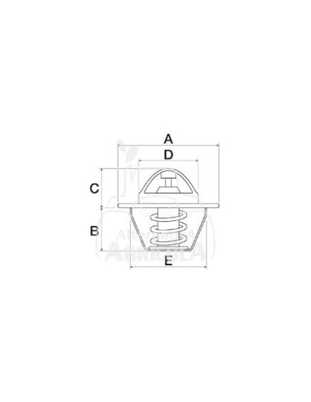 TERMOSTATO Ø 50 MM - ALT. 43 MM - 82°C