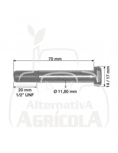 Tornillo de biela 7/16'' - UNF - L 70 mm Ford 375756X1