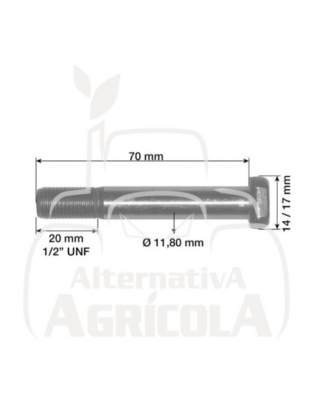 Tornillo de biela 7/16'' - UNF - L 70 mm Ford 375756X1