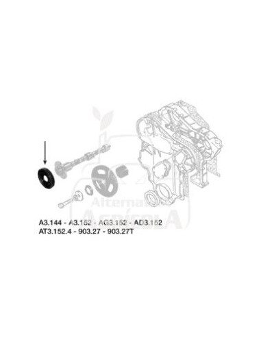 ENGRANAJE DEL ARBOL DE LEVAS Ø 132 mm - Z 50
