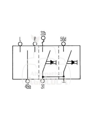 INTERRUPTOR COMBINADO (BOCINA, INTERMITENTE)