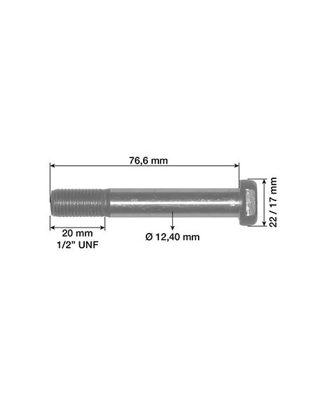 TORNILLO BIELA 1/2''UNF - Ø 12,40 mm - L 76,6 mm