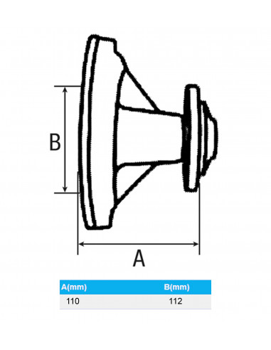 Impulsor de bomba de agua Ø 112 mm