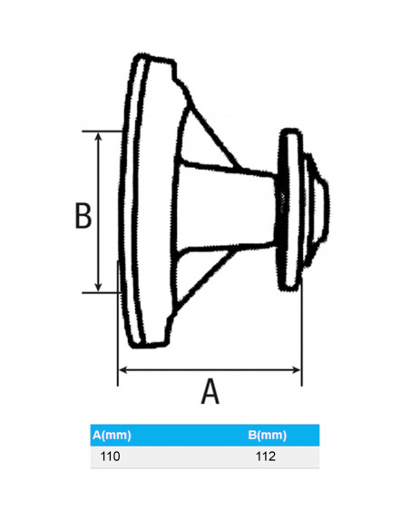 Impulsor de bomba de agua Ø 112 mm