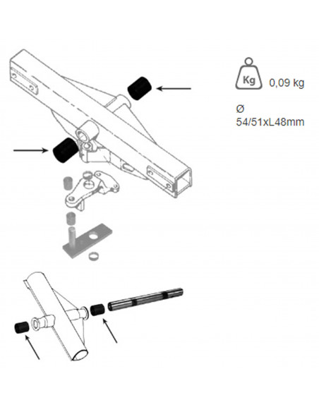 CASQUILLO Ø 54 X 51 X 48 MM