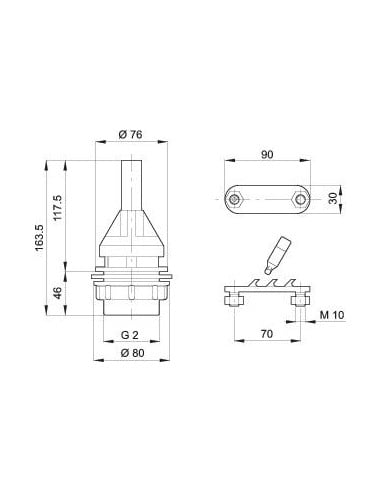 Válvula 2" de descarga desagüe anti-contaminación