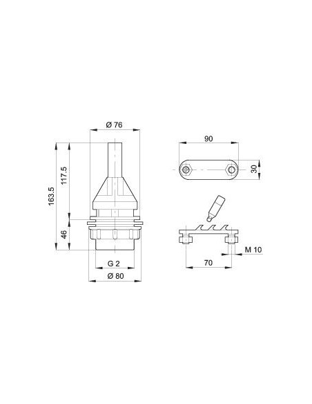 Válvula 2" de descarga desagüe anti-contaminación