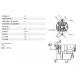 Alternador 14 V 65 Ah Case, Ford, Same 46231758