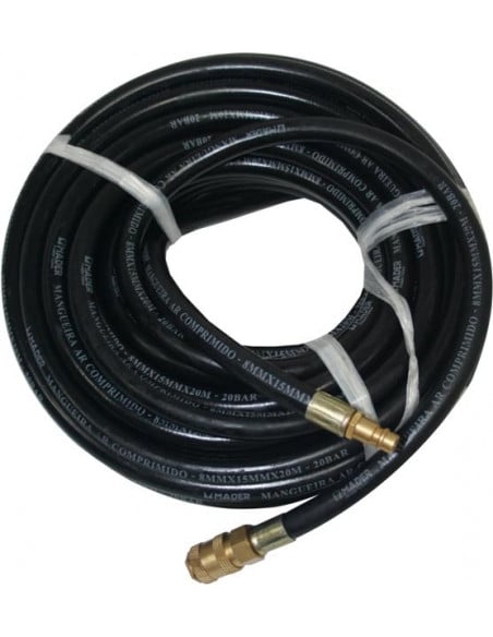 Manguera aire comprimido 20 mt con enchufes rápidos