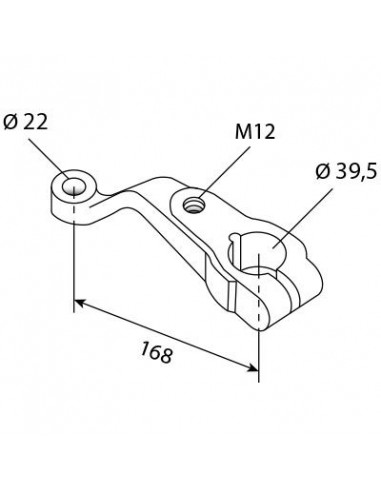BRAZO DE DIRECCIÓN DERECHO - Ø 22 mm