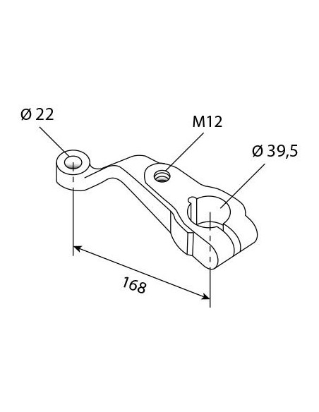 BRAZO DE DIRECCIÓN DERECHO - Ø 22 mm