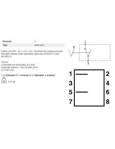 INTERRUPTOR DE ENCENDIDO/APAGADO