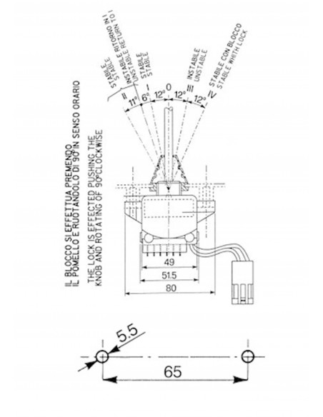 Interruptor combinado luz indicadora Case 1534361C1