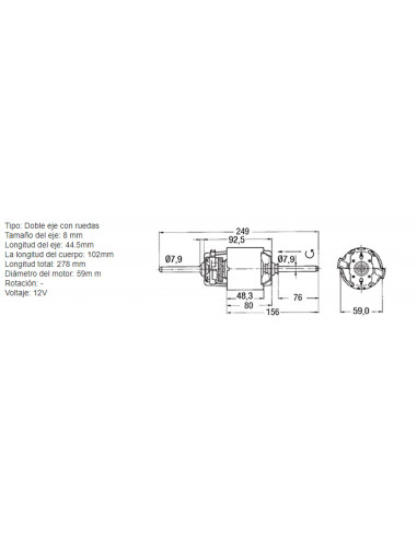 MOTOR DEL VENTILADOR 12v