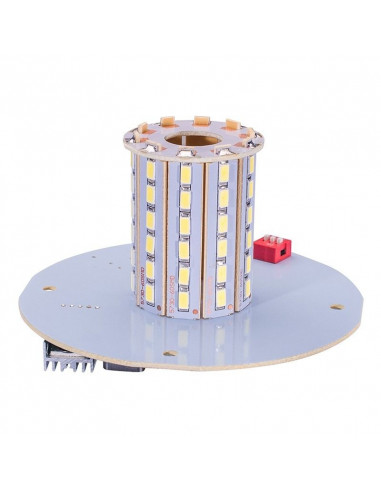 Rotativo LED 60 SMD ámbar 30 W 12–24 V para maquinaria agrícola y vehículos especiales