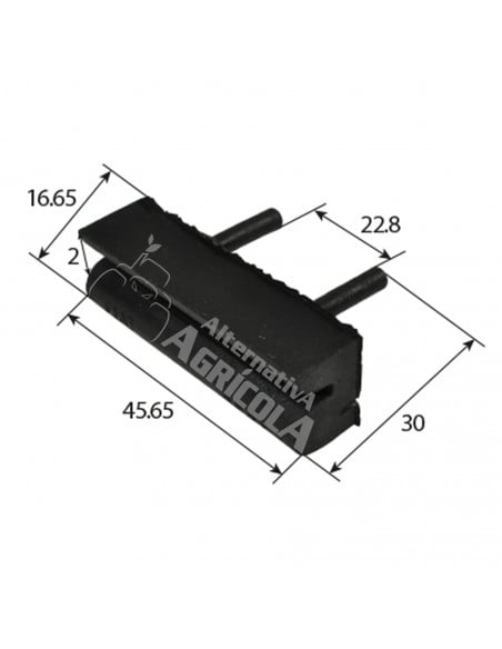 TOPE CAPÓ 50 x 16 x 11 mm