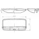 Espejo retrovisor 295 x 180 mm varilla Ø 16 mm plano homologado