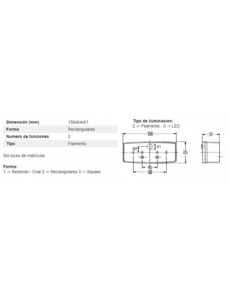 Piloto Trasero Izquierdo Hella
