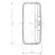 Espejo retrovisor 420 x 200 mm varilla Ø 16-18 mm curvo homologado CL II