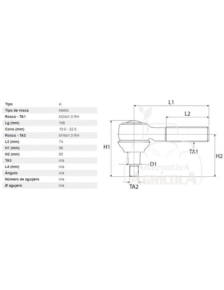 RÓTULA EXTERIOR DE LA BARRA DE DIRECCIÓN