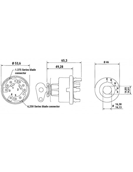 INTERRUPTOR DE ARRANQUE CLAVE - 4 POSICIONES