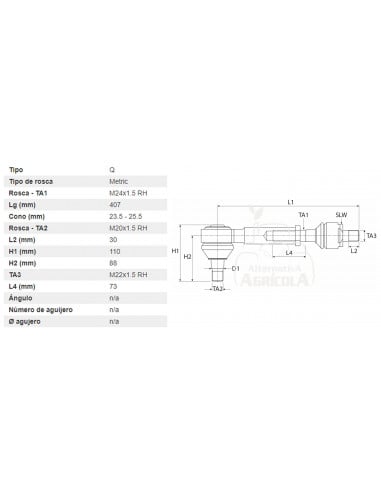 RÓTULA DE DIRECCIÓN + RÓTULA AXIAL
