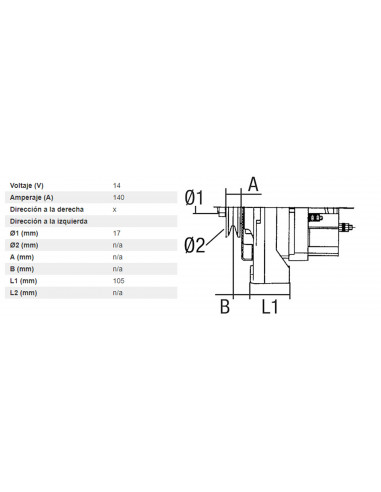 ALTERNADOR 12V/14V 120A