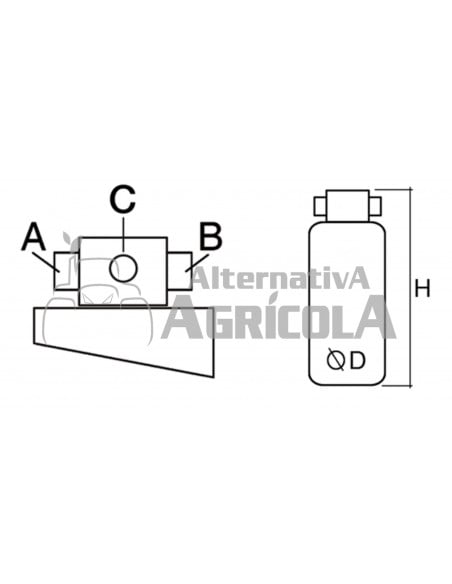Deshidratador/Secador Con Filtro Tractores John Deere Series 6010 y 7000