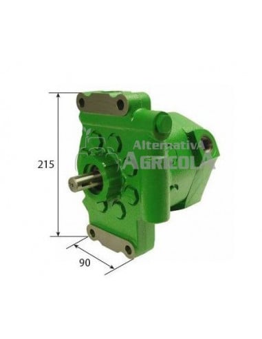 Bomba hidráulica de pistones tractor John Deere series 30 40 y 50 con Eje Chavetero y 23cc