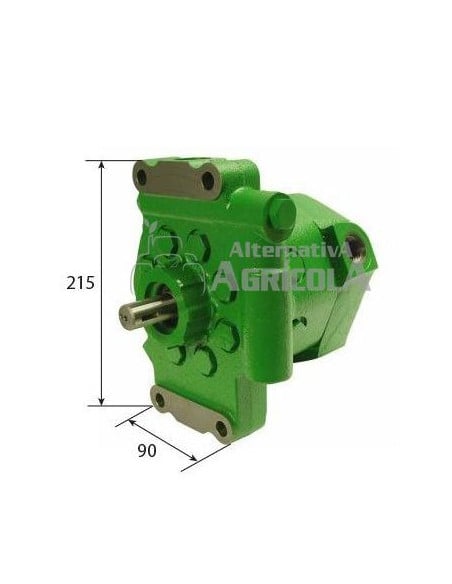 Bomba hidráulica de pistones tractor John Deere series 30 40 y 50 con Eje Chavetero y 23cc