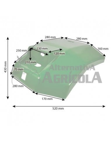Guardabarros original izquierdo tractor John Deere S/6000-6010 L101642