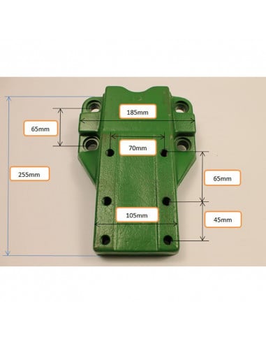 Soporte guardabarros rueda delantera tractor John Deere (comprobar modelo abajo)