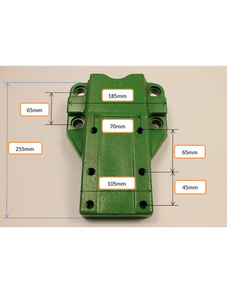 Soporte guardabarros rueda delantera tractor John Deere (comprobar modelo abajo)