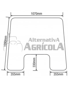 Cristal Delantero Tractor John Deere Series 40 y 50 con Cabina MC1
