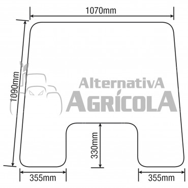 Cristal Delantero Tractor John Deere Series 40 y 50 con Cabina MC1