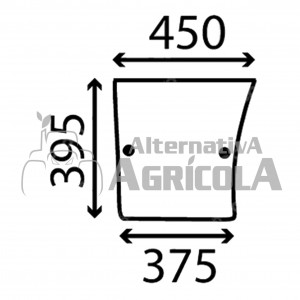 Cristal de puerta Inferior Izquierda y Derecha Tractor John Deere L57909