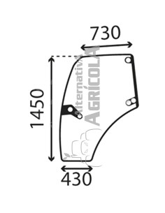 Cristal de Puerta Izquierda Tractores Deutz, Hurlimann, Lamborghini y Same