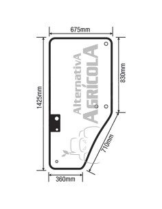 Cristal de Puerta Izquierda Tractores John Deere R131163
