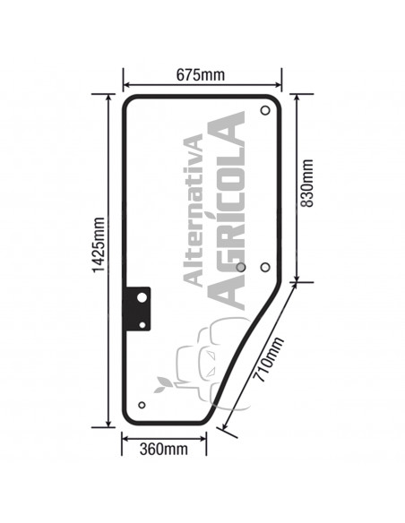 Cristal de Puerta Izquierda Tractores John Deere R131163