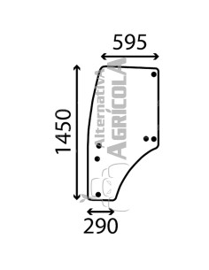 Cristal de Puerta Izquierda Tractores John Deere R198624