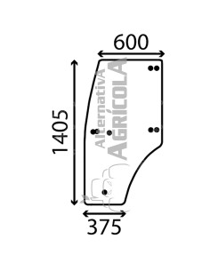 CRISTAL DE PUERTA IZQUIERDO - ABOMBADO - TINTADO