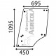 Cristal de puerta Superior Izquierda y Derecha Tractor John Deere L57908